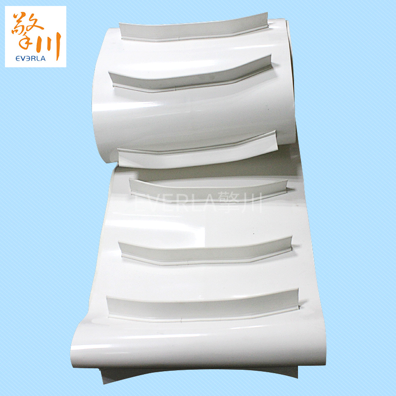 PVC<a href='http://www.dsjvvrk.cn/shusongdai/' target='_blank'><u>輸送帶</u></a>加彎擋板