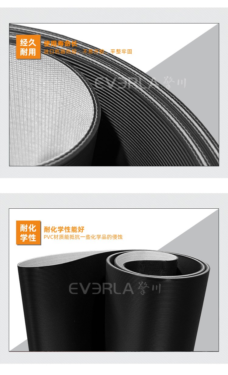 黑色直紋PVC輸送帶